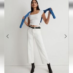 NWOT Madewell Perfect Vintage Wide Leg Cropped Jeans